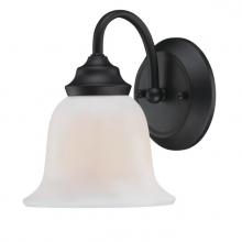  6117300 - 1 Light Wall Fixture Matte Black Finish White Opal Glass