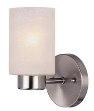  6227800 - 1 Light Wall Fixture Brushed Nickel Finish Frosted Seeded Glass