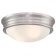  6370700 - 13 in. 2 Light Flush Brushed Nickel Finish Frosted Glass