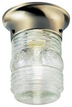  6681800 - 5 in. 1 Light Flush Antique Brass Finish Clear Glass