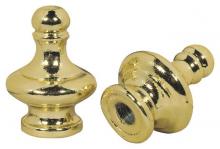  7013100 - 2 Lamp Finials Brass Finish