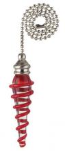  7763000 - Red Spiral Glass Pull Chain