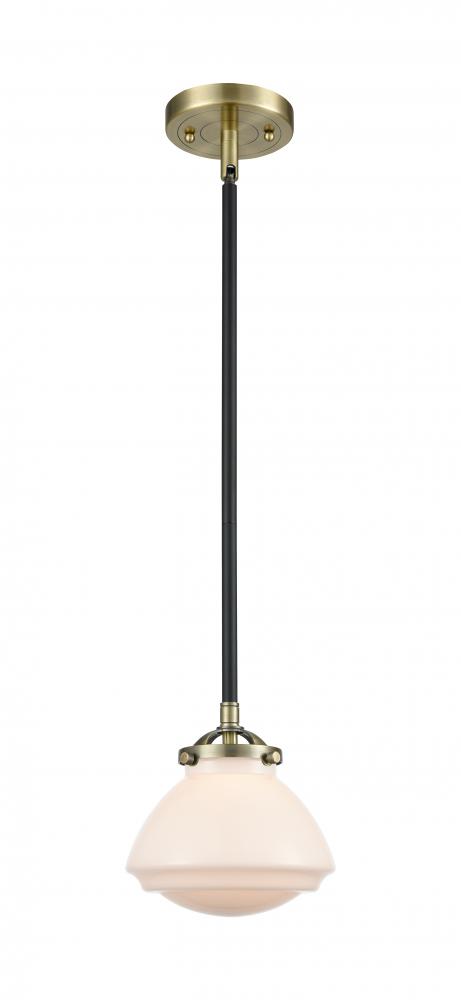 Olean - 1 Light - 7 inch - Black Polished Nickel - Cord hung - Mini Pendant