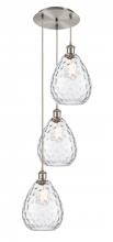  113B-3P-SN-G372 - Waverly - 3 Light - 15 inch - Brushed Satin Nickel - Cord Hung - Multi Pendant