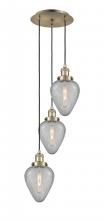  113F-3P-AB-G165 - Geneseo - 3 Light - 13 inch - Antique Brass - Cord hung - Multi Pendant