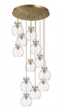  126-410-1PS-BB-G410-8CL - Newton Sphere - 12 Light - 27 inch - Brushed Brass - Multi Pendant