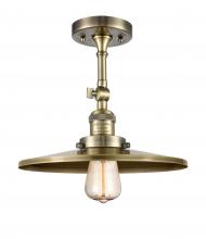  201F-AB-MFR-AB-12-LED - Railroad - 1 Light - 12 inch - Antique Brass - Semi-Flush Mount