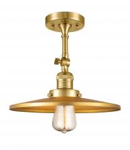  201F-SG-MFR-SG-12-LED - Railroad - 1 Light - 12 inch - Satin Gold - Semi-Flush Mount