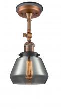  201FBP-ACBK-G173 - Fulton - 1 Light - 7 inch - Antique Copper - Semi-Flush Mount