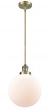  201S-AB-G201-10 - Beacon - 1 Light - 10 inch - Antique Brass - Stem Hung - Mini Pendant