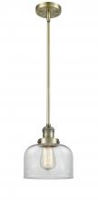 Innovations Lighting 201S-AB-G72 - Bell - 1 Light - 8 inch - Antique Brass - Stem Hung - Mini Pendant