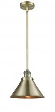  201S-AB-M10-AB-LED - Briarcliff - 1 Light - 10 inch - Antique Brass - Stem Hung - Mini Pendant