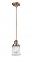 Innovations Lighting 201S-AC-G52 - Bell - 1 Light - 5 inch - Antique Copper - Stem Hung - Mini Pendant