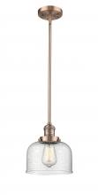 Innovations Lighting 201S-AC-G74 - Bell - 1 Light - 8 inch - Antique Copper - Stem Hung - Mini Pendant
