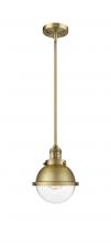  201S-BB-HFS-62-BB - Hampden - 1 Light - 7 inch - Brushed Brass - Stem Hung - Mini Pendant