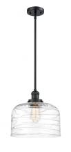 Innovations Lighting 201S-BK-G713-L - Bell - 1 Light - 12 inch - Matte Black - Stem Hung - Mini Pendant