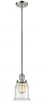 Innovations Lighting 201S-PN-G182 - Canton - 1 Light - 7 inch - Polished Nickel - Stem Hung - Mini Pendant