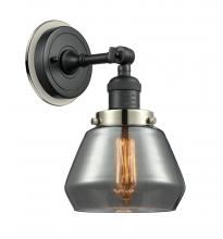  203BK-BPPN-HRPN-G173 - Fulton - 1 Light - 7 inch - Matte Black - Sconce