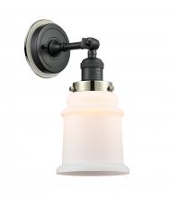  203BK-BPPN-HRPN-G181 - Canton - 1 Light - 7 inch - Matte Black - Sconce