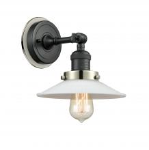  203BK-BPPN-HRPN-G1 - Halophane - 1 Light - 9 inch - Matte Black - Sconce