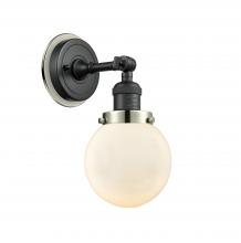  203BK-BPPN-HRPN-G201-6 - Beacon - 1 Light - 6 inch - Matte Black - Sconce