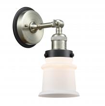  203SN-BPBK-HRBK-G181S - Canton - 1 Light - 5 inch - Brushed Satin Nickel - Sconce