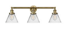  205-BB-G42 - Cone - 3 Light - 32 inch - Brushed Brass - Bath Vanity Light