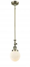  206-AB-G201-6 - Beacon - 1 Light - 6 inch - Antique Brass - Stem Hung - Mini Pendant