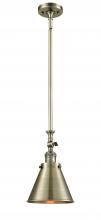  206-AB-M13-AB - Appalachian - 1 Light - 8 inch - Antique Brass - Stem Hung - Mini Pendant