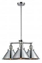  207-PC-M10-LED - Briarcliff - 3 Light - 24 inch - Polished Chrome - Stem Hung - Chandelier