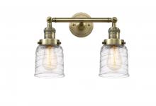  208-AB-G513 - Bell - 2 Light - 16 inch - Antique Brass - Bath Vanity Light