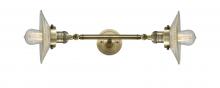 Innovations Lighting 208L-AB-G2-LED - Halophane - 2 Light - 9 inch - Antique Brass - Bath Vanity Light