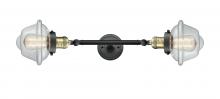  208L-BAB-G532-LED - Oxford - 2 Light - 8 inch - Black Antique Brass - Bath Vanity Light