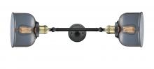  208L-BAB-G73 - Bell - 2 Light - 8 inch - Black Antique Brass - Bath Vanity Light