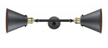  208L-BAB-M13-BK - Appalachian - 2 Light - 8 inch - Black Antique Brass - Bath Vanity Light