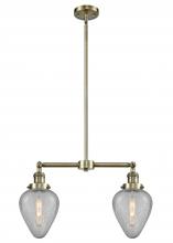  209-AB-G165-LED - Geneseo - 2 Light - 21 inch - Antique Brass - Stem Hung - Island Light