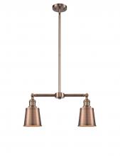 Innovations Lighting 209-AC-M9-AC-LED - Addison - 2 Light - 21 inch - Antique Copper - Stem Hung - Island Light