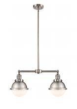  209-SN-HFS-61-SN-LED - Hampden - 2 Light - 18 inch - Brushed Satin Nickel - Stem Hung - Island Light