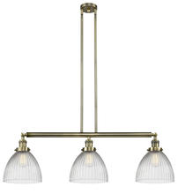  213-AB-G222 - Seneca Falls - 3 Light - 39 inch - Antique Brass - Stem Hung - Island Light