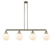  214-AB-G201-8 - Beacon - 4 Light - 53 inch - Antique Brass - Stem Hung - Island Light