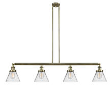  214-AB-G42 - Cone - 4 Light - 52 inch - Antique Brass - Stem Hung - Island Light