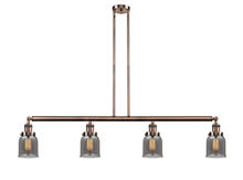 Innovations Lighting 214-AC-G53 - Bell - 4 Light - 50 inch - Antique Copper - Stem Hung - Island Light
