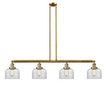  214-BB-G72 - Bell - 4 Light - 53 inch - Brushed Brass - Stem Hung - Island Light