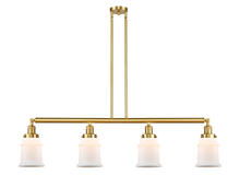  214-SG-G181 - Canton - 4 Light - 51 inch - Satin Gold - Stem Hung - Island Light