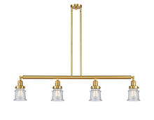  214-SG-G184S - Canton - 4 Light - 51 inch - Satin Gold - Stem Hung - Island Light