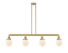 Innovations Lighting 214-SG-G201-6 - Beacon - 4 Light - 51 inch - Satin Gold - Stem Hung - Island Light