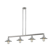  214-SN-M2 - Railroad - 4 Light - 53 inch - Brushed Satin Nickel - Stem Hung - Island Light