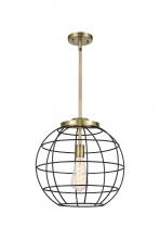  221-1S-AB-CE-16-BK - Lake Placid - 1 Light - 16 inch - Antique Brass - Pendant