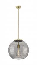  221-1S-AB-G1213-16SM-BB-95-LED - Athens Deco Swirl - 1 Light - 16 inch - Antique Brass - Cord hung - Pendant