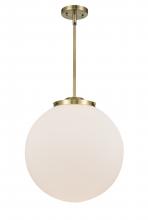 Innovations Lighting 221-1S-AB-G201-16-LED - Beacon - 1 Light - 16 inch - Antique Brass - Stem Hung - Pendant